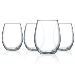 12916604, Martha Stewart, 4Pc 19oz Stemless Wine Glass Set