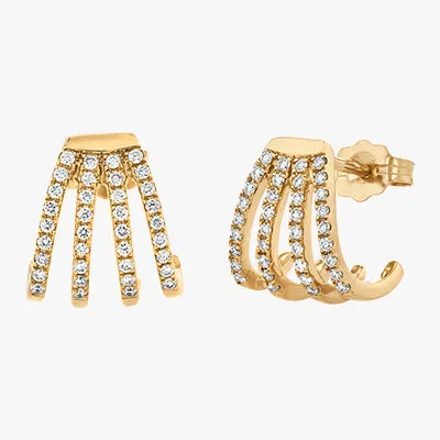 14K H-I/SI Hoop Family Diamond Earrings