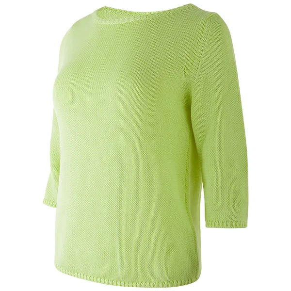 3/4 Sleeve Pullover in Apple Green