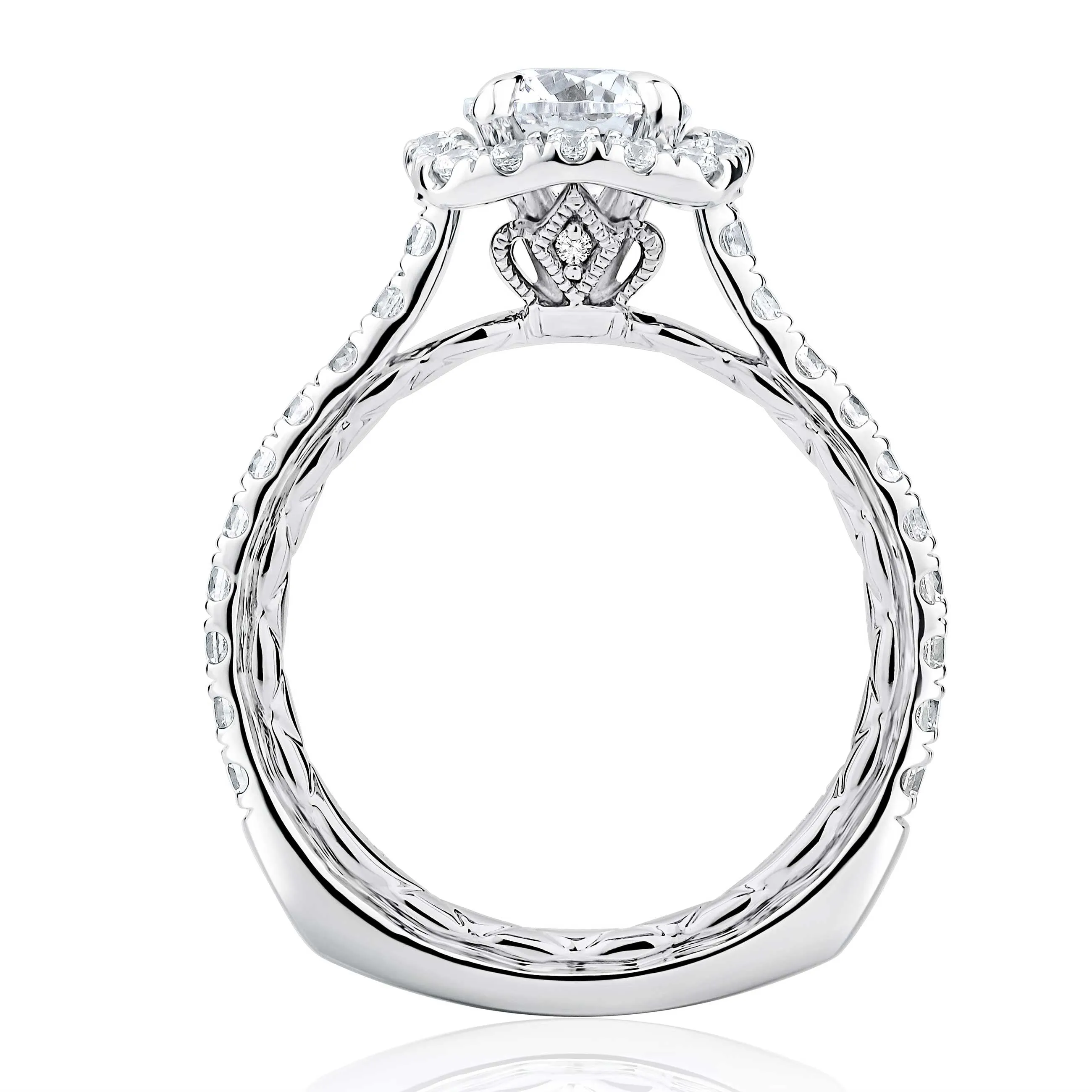 A. JAFFE Halo Engagement Ring