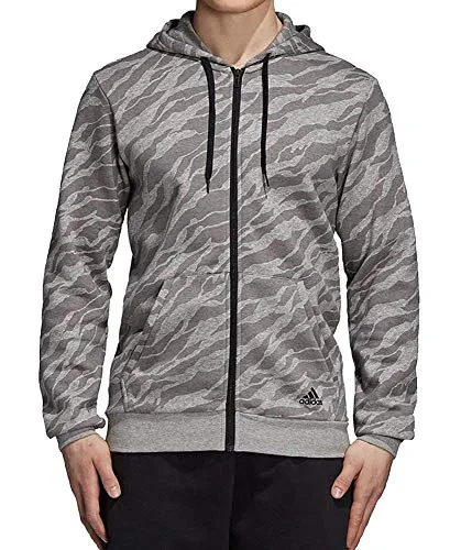 Adidas Mens Ess Aop Fz Hdy Sweatshirt