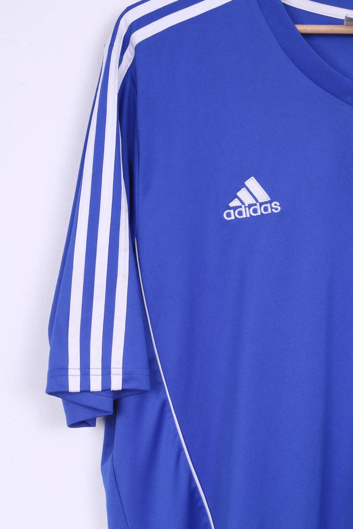 Adidas Mens XL Jersey Blue Shirt Sport Trening Top