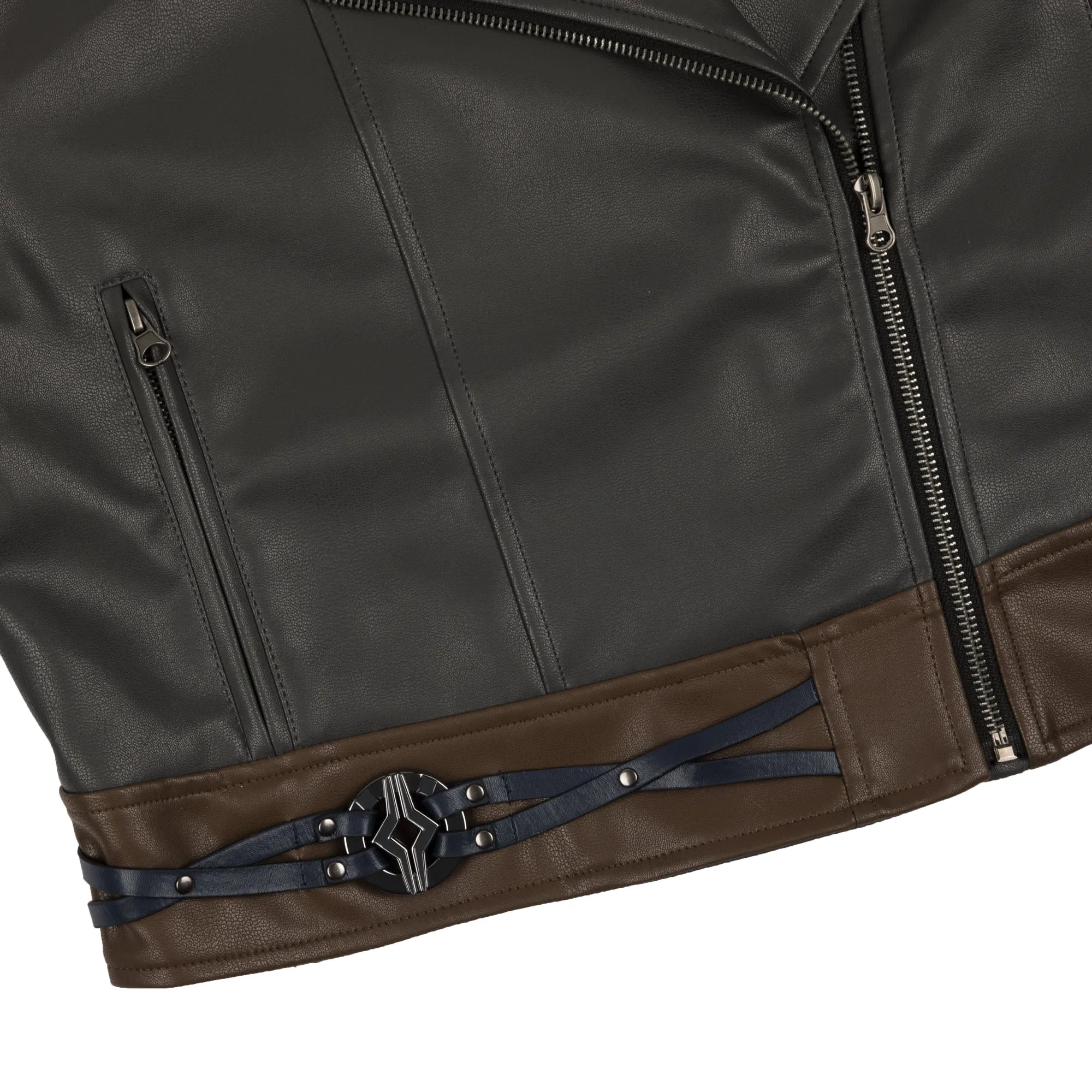 Ahsoka Faux Leather Cropped Moto Jacket