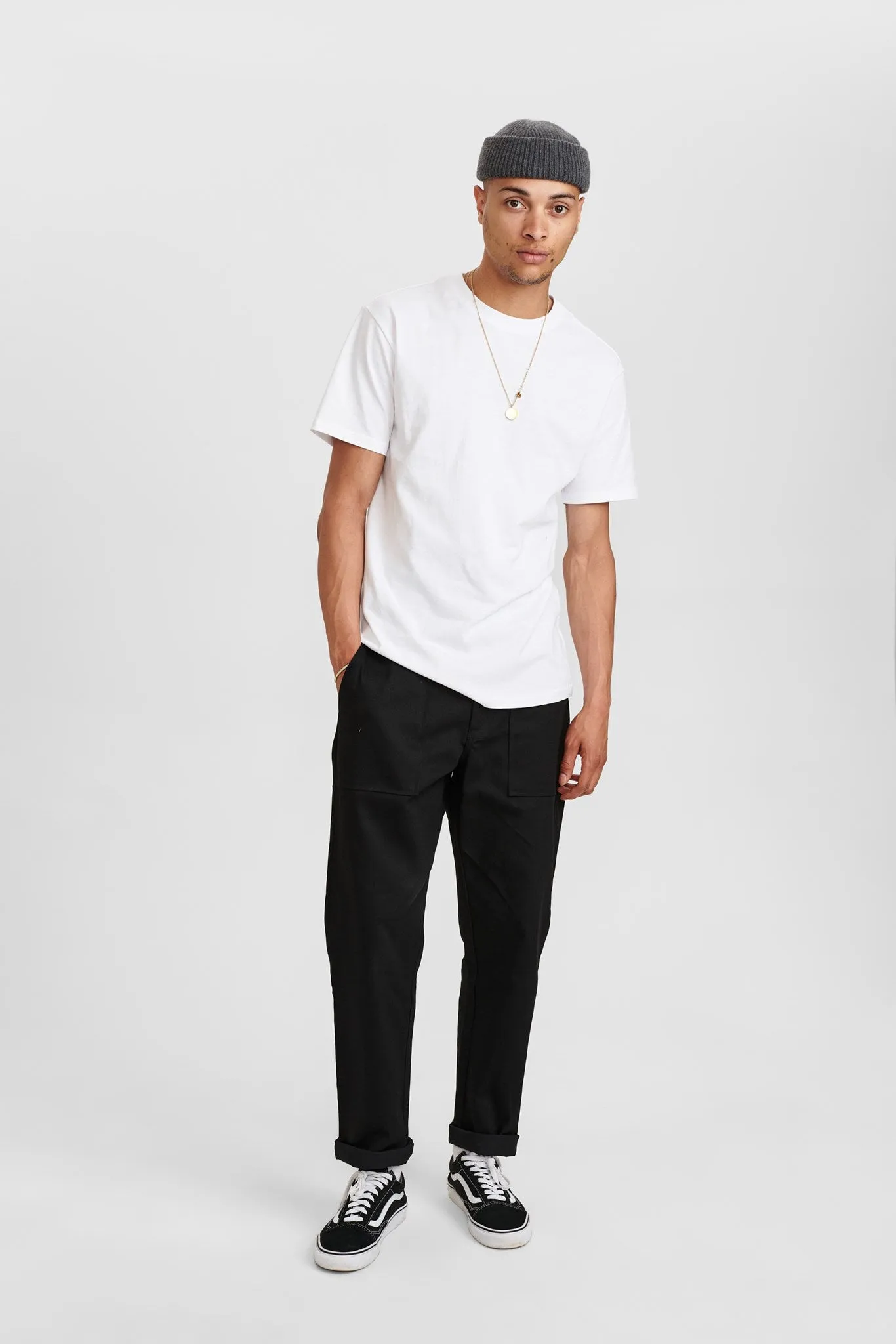 AKJAN HEAVY TWILL PANT - Caviar