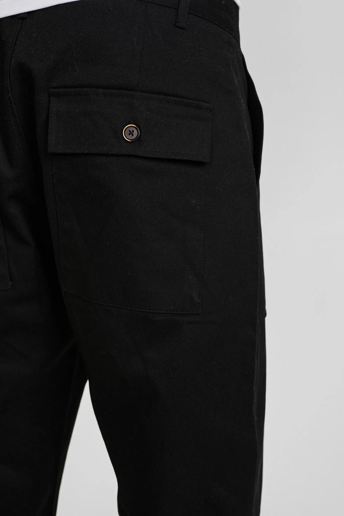 AKJAN HEAVY TWILL PANT - Caviar