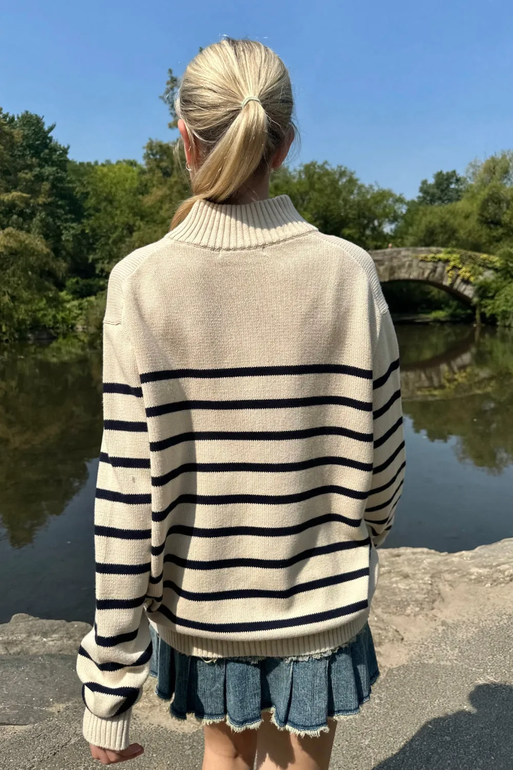 Aleah Cotton Stripe Sweater