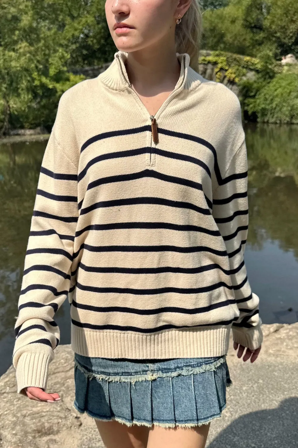 Aleah Cotton Stripe Sweater