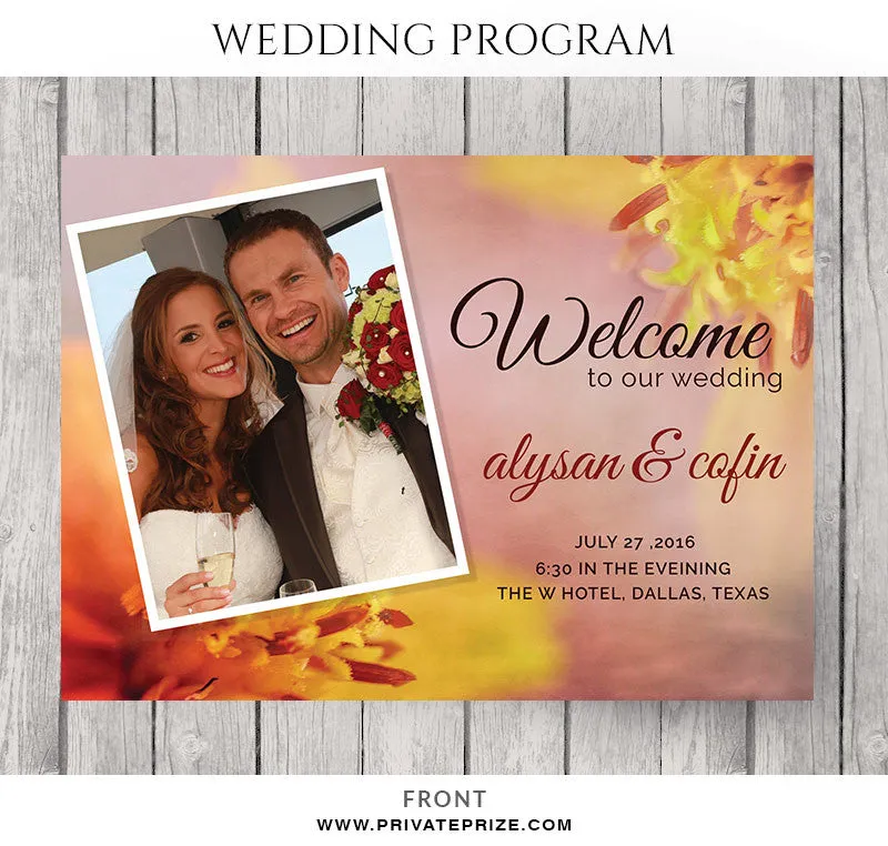 Alysan&cofin Wedding Program