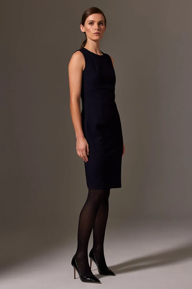 Annalise Tailored Dress - Navy Stretch