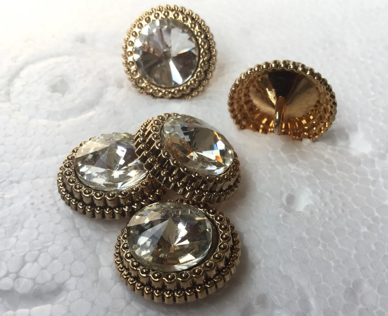 Antique Golden Diamond Suit Button