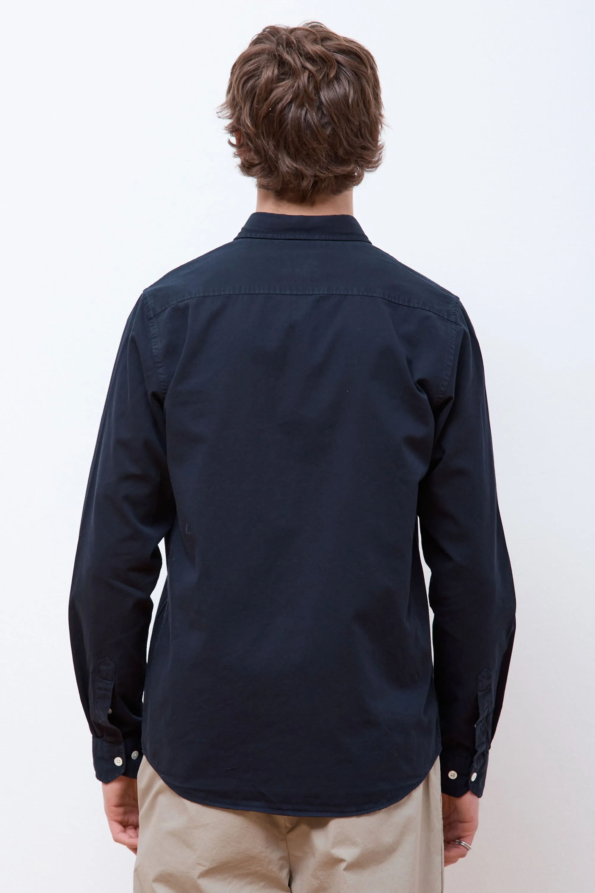 Anton Light Twill Shirt Dark Navy