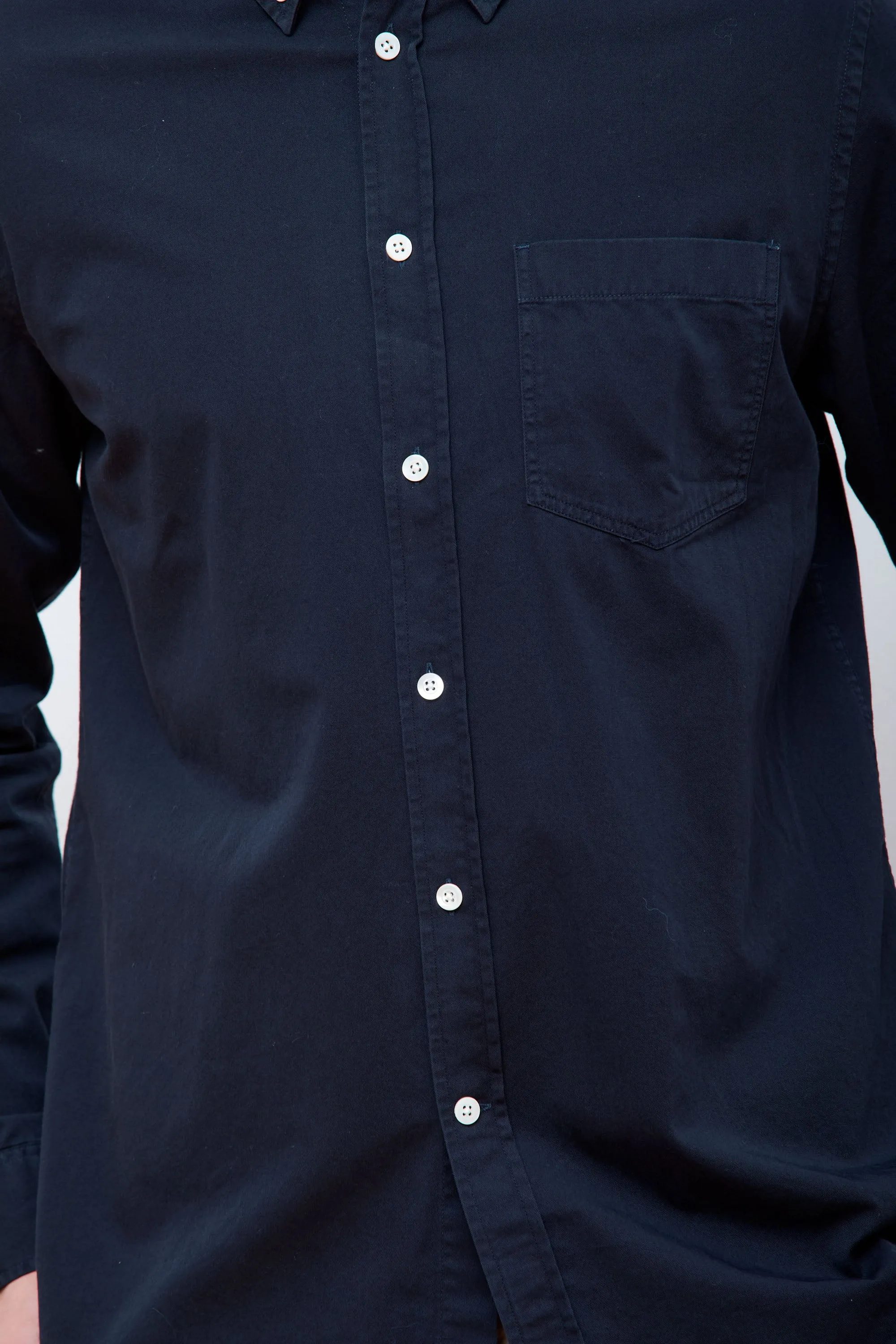 Anton Light Twill Shirt Dark Navy