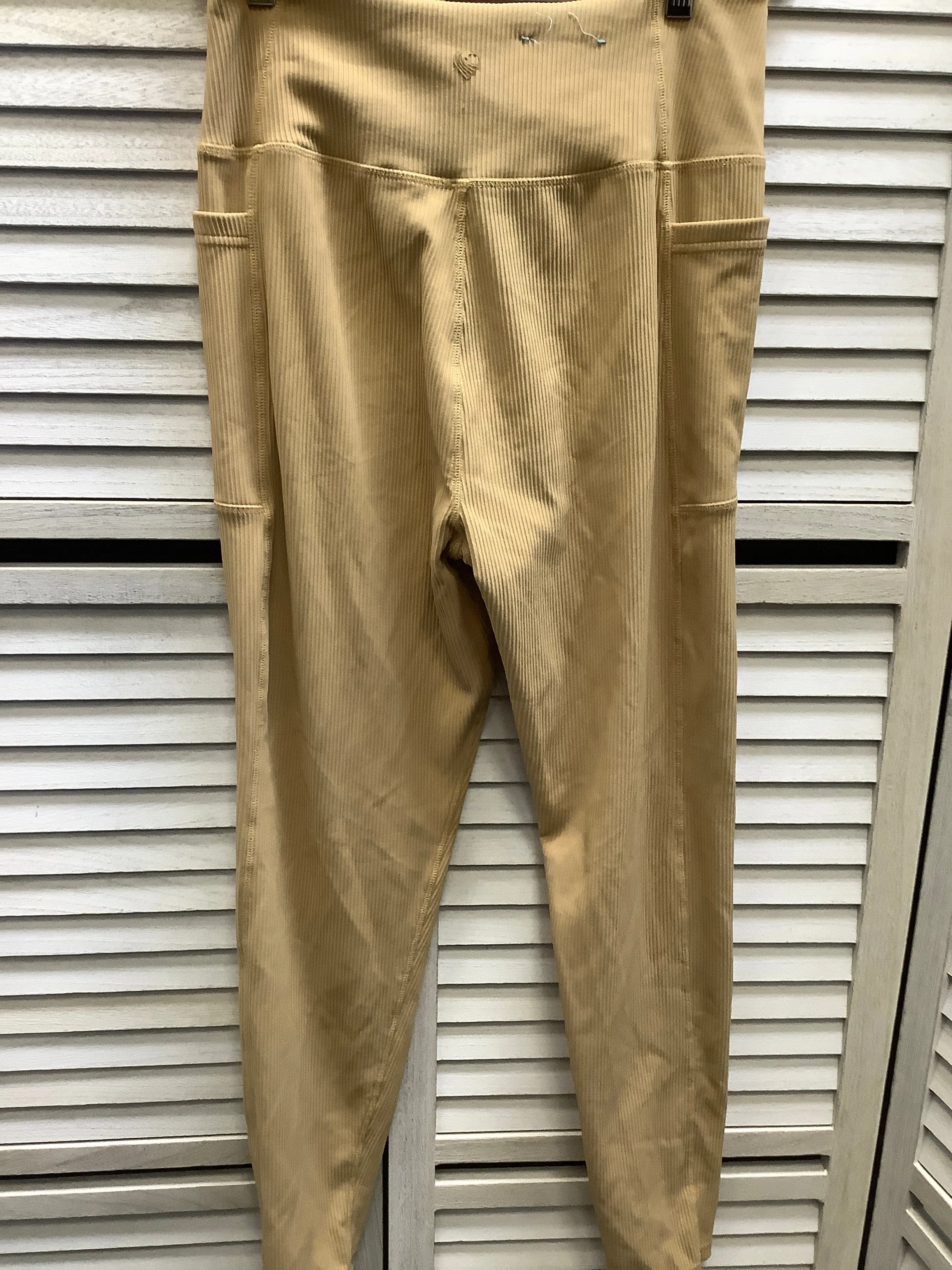 Athletic Leggings By Clothes Mentor In Beige, Size: L