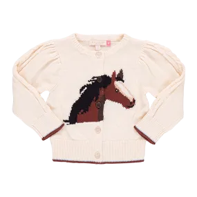 Baby Girls Cable Constance Sweater - Wild Horse