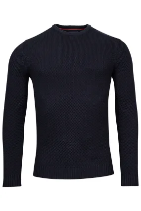 Baileys Crew Neck Navy Structure Knit Navy