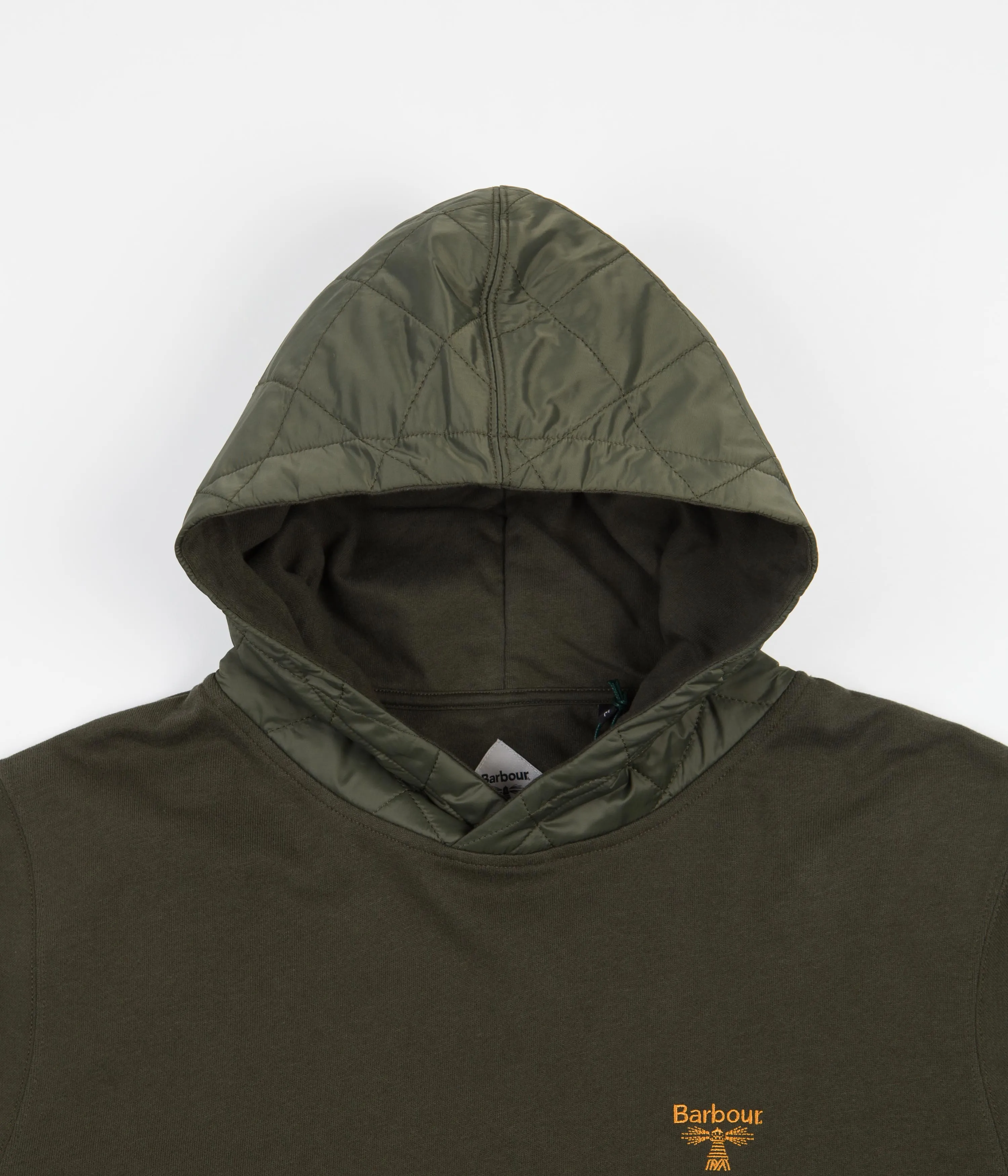 Barbour Beacon Quilted Hoodie - Olive