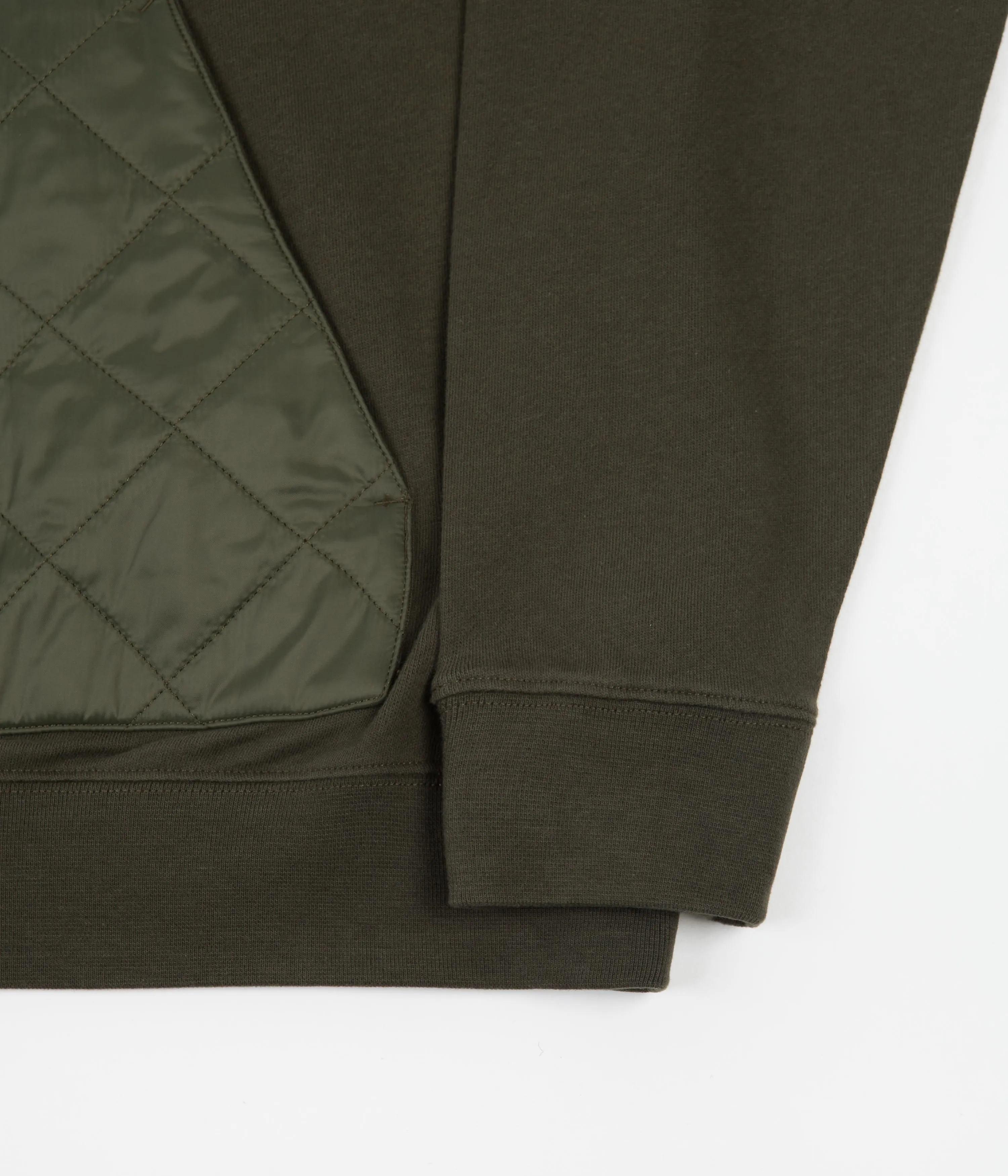 Barbour Beacon Quilted Hoodie - Olive