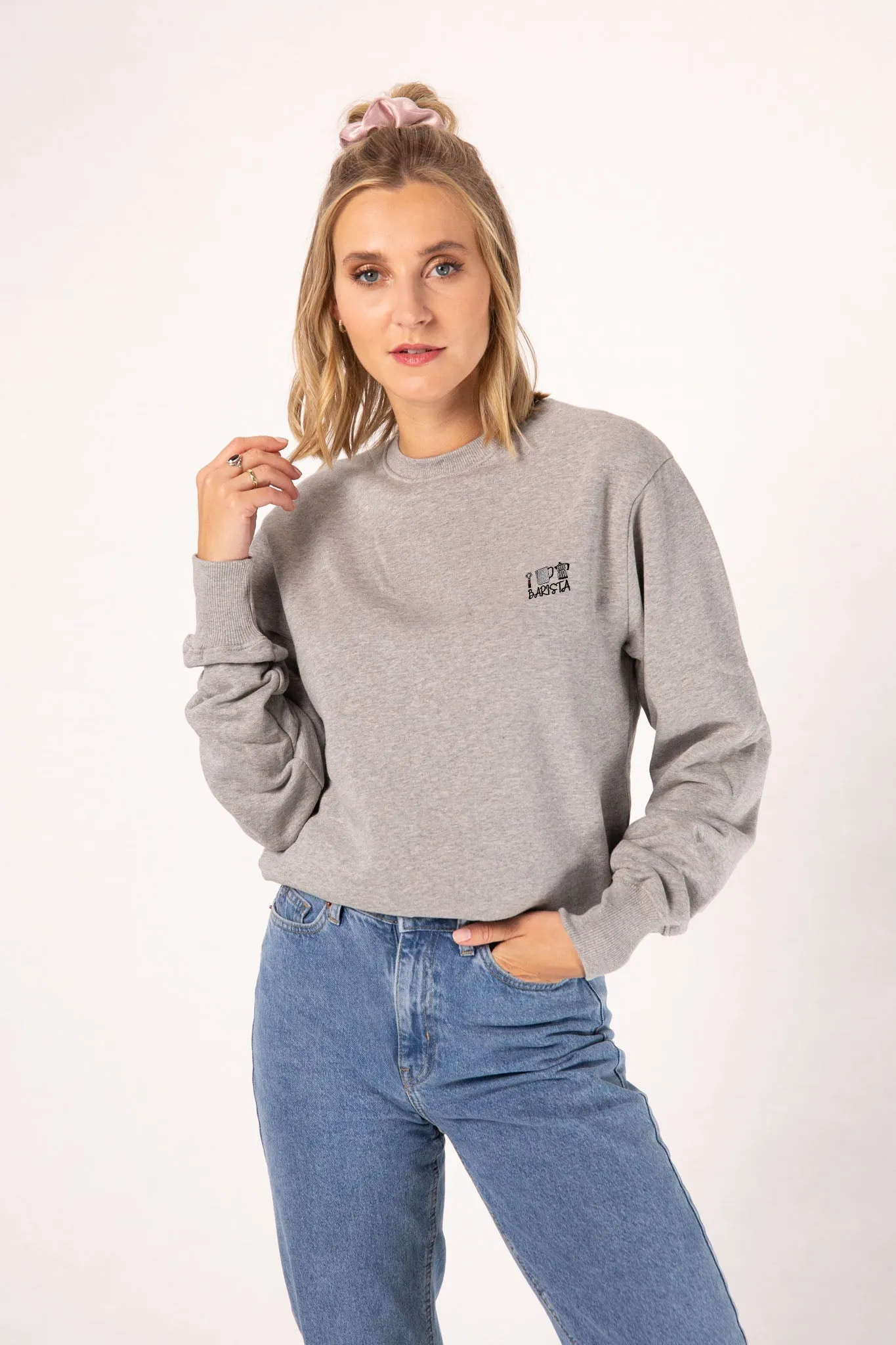 Barista Set | Bestickter Bio-Baumwoll Frauen Pullover