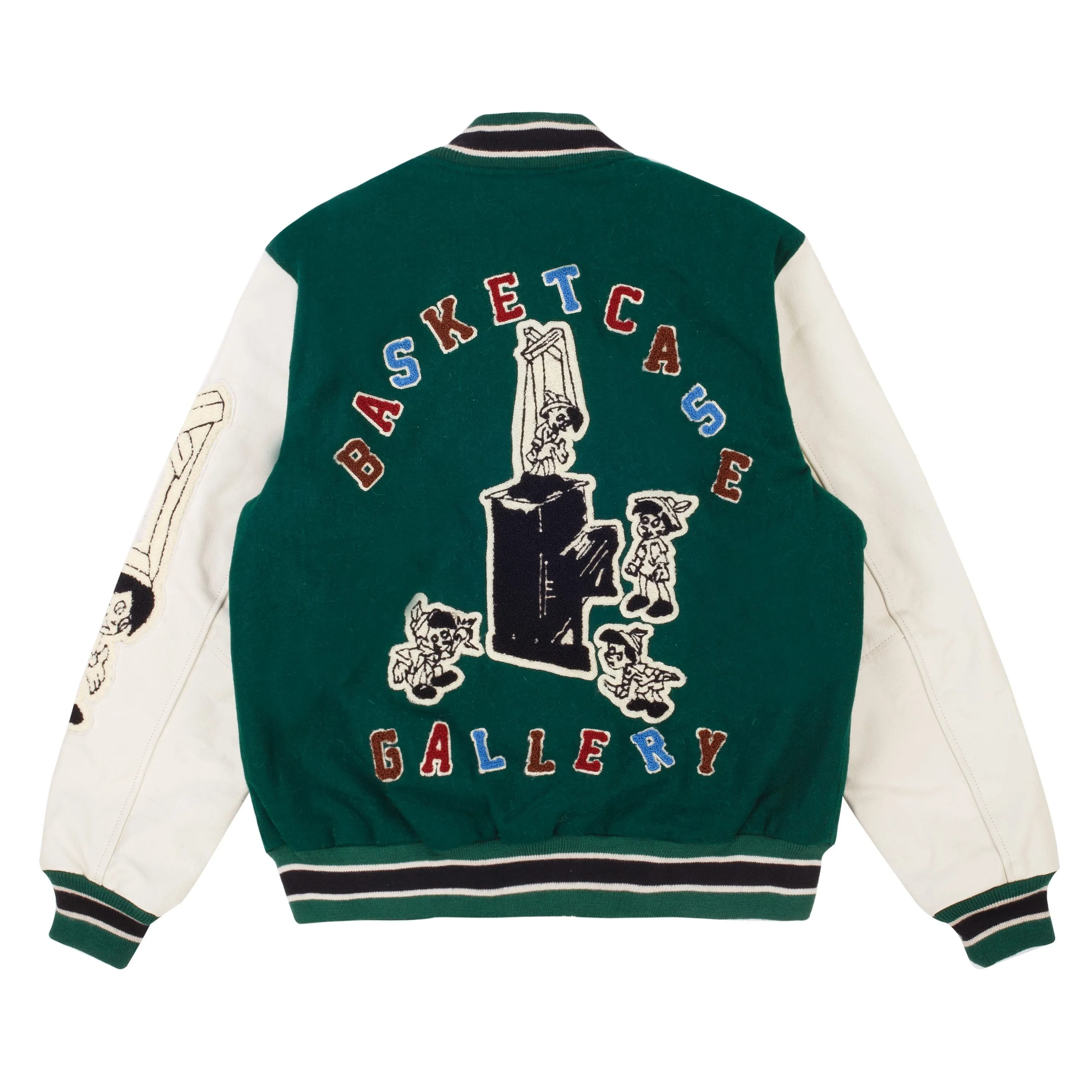 Basketcase Gallery Marionette Letterman Jacket Green