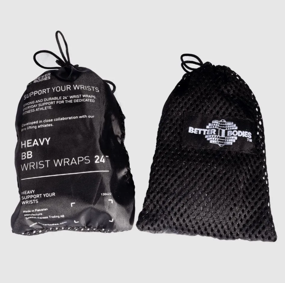 Better Bodies Heavy BB Wrist Wraps 18 Inch - Black