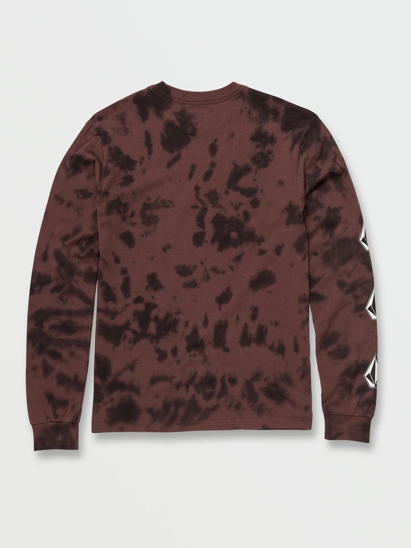 Big Boys Iconic Stone Dye Long Sleeve Tee - Mahogany