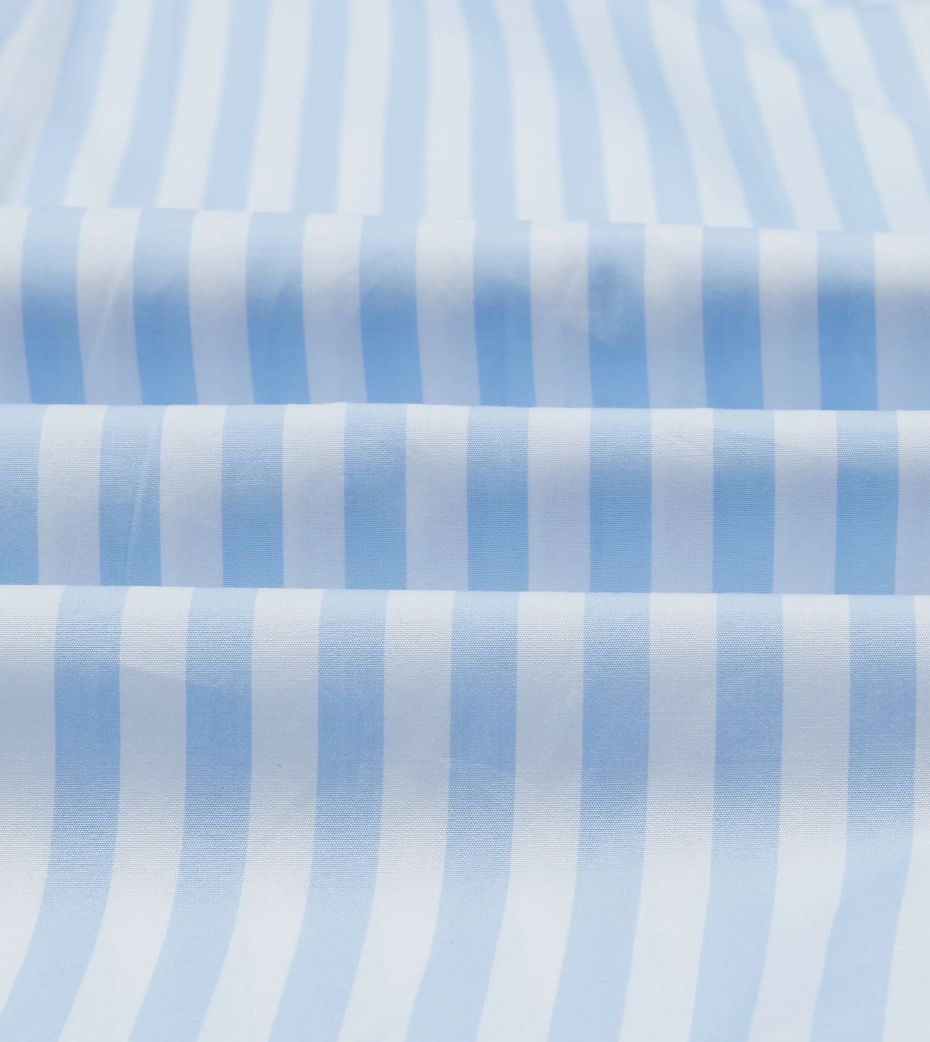 Blue Broad Stripe Cotton Poplin Button-Down Shirt