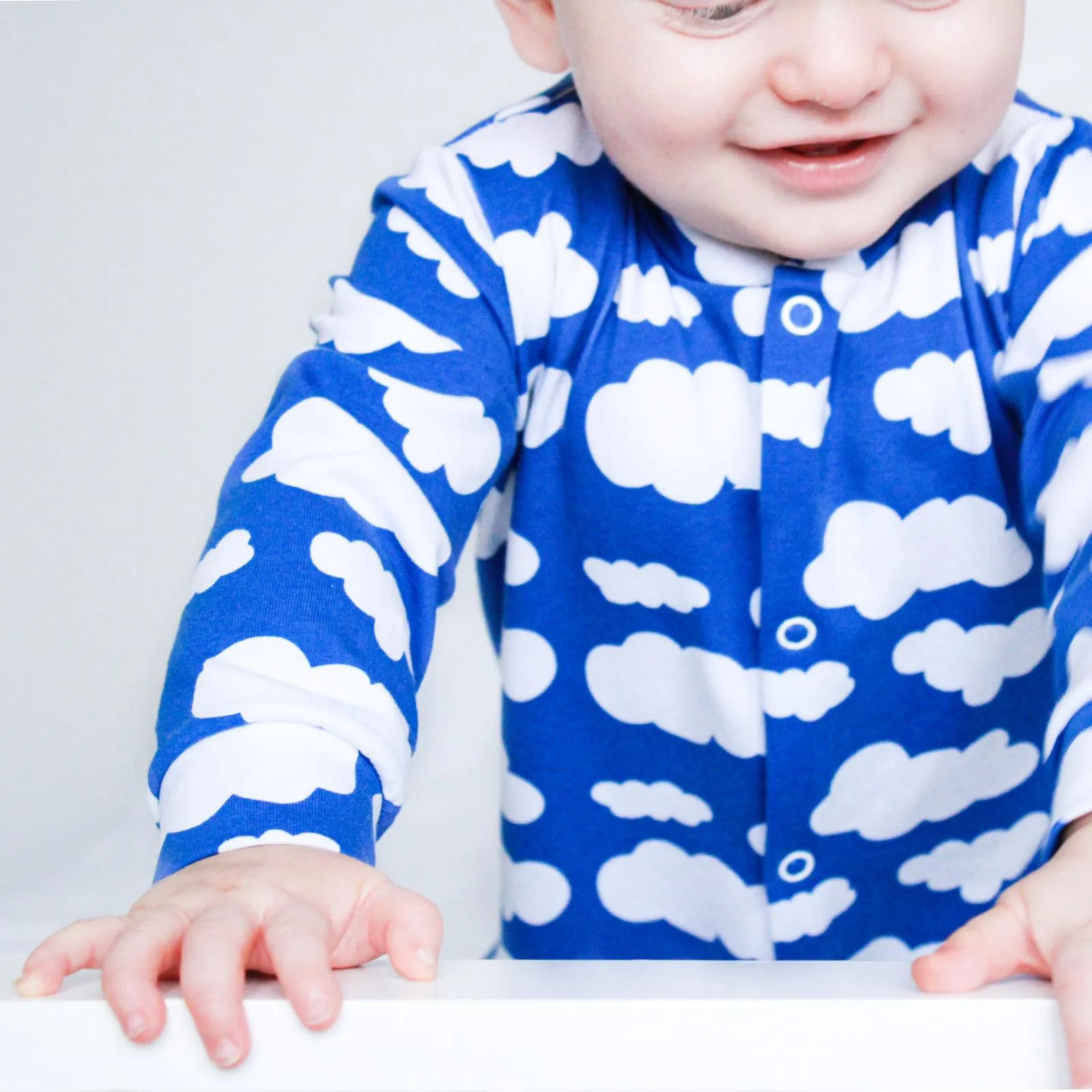 Blue cloud cotton sleepsuit