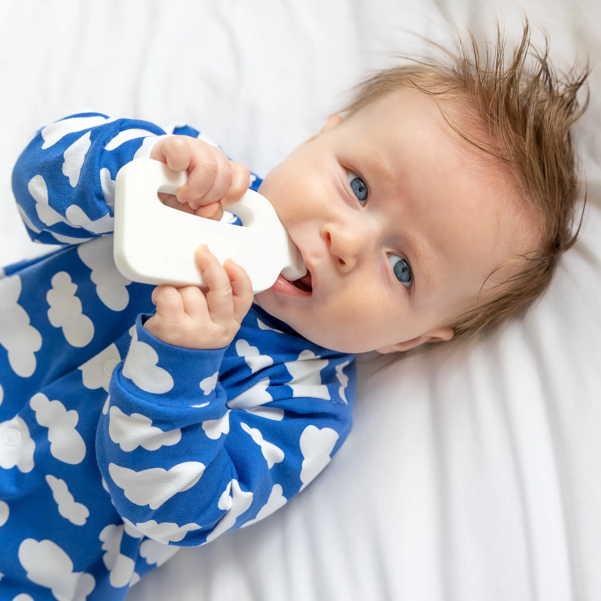 Blue cloud cotton sleepsuit