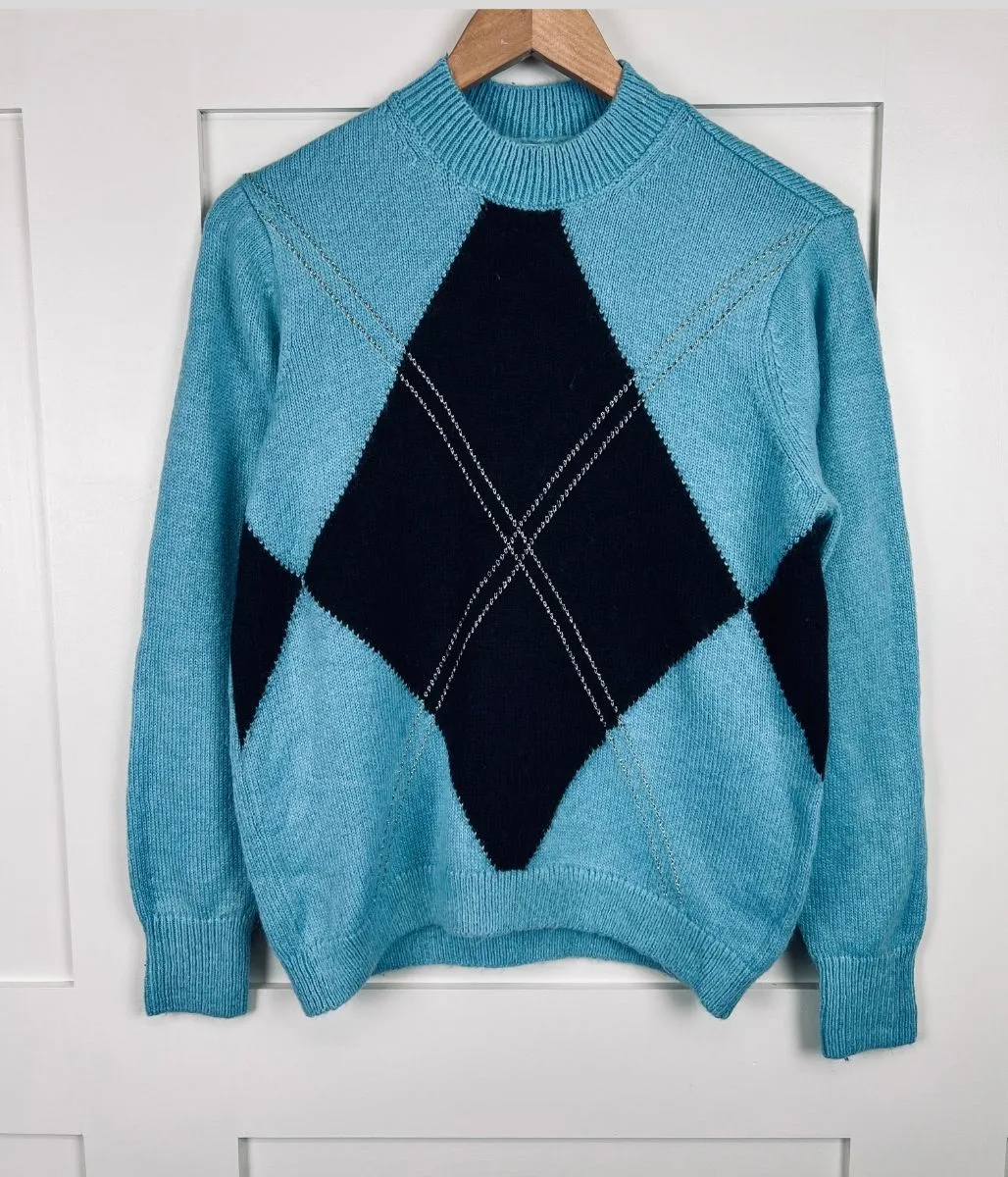 Blue Diamond Argyle Jumper