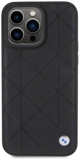 BMW Leather Quilted Case for iphone 15 Pro 6.1" Black - BMHCP15L22RQDK