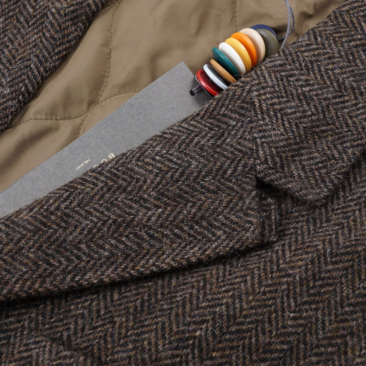 Boglioli Wool Outer Blazer with Quilted Lining