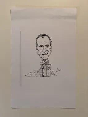 BONES: Angela's George H. W. Bush Army Caricature