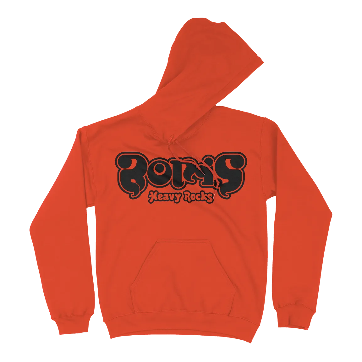 Boris "Heavy Rocks: Black Logo" Orange Hooded Sweatshirt