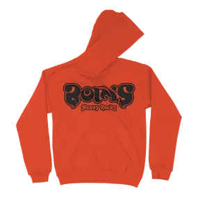 Boris "Heavy Rocks: Black Logo" Orange Hooded Sweatshirt