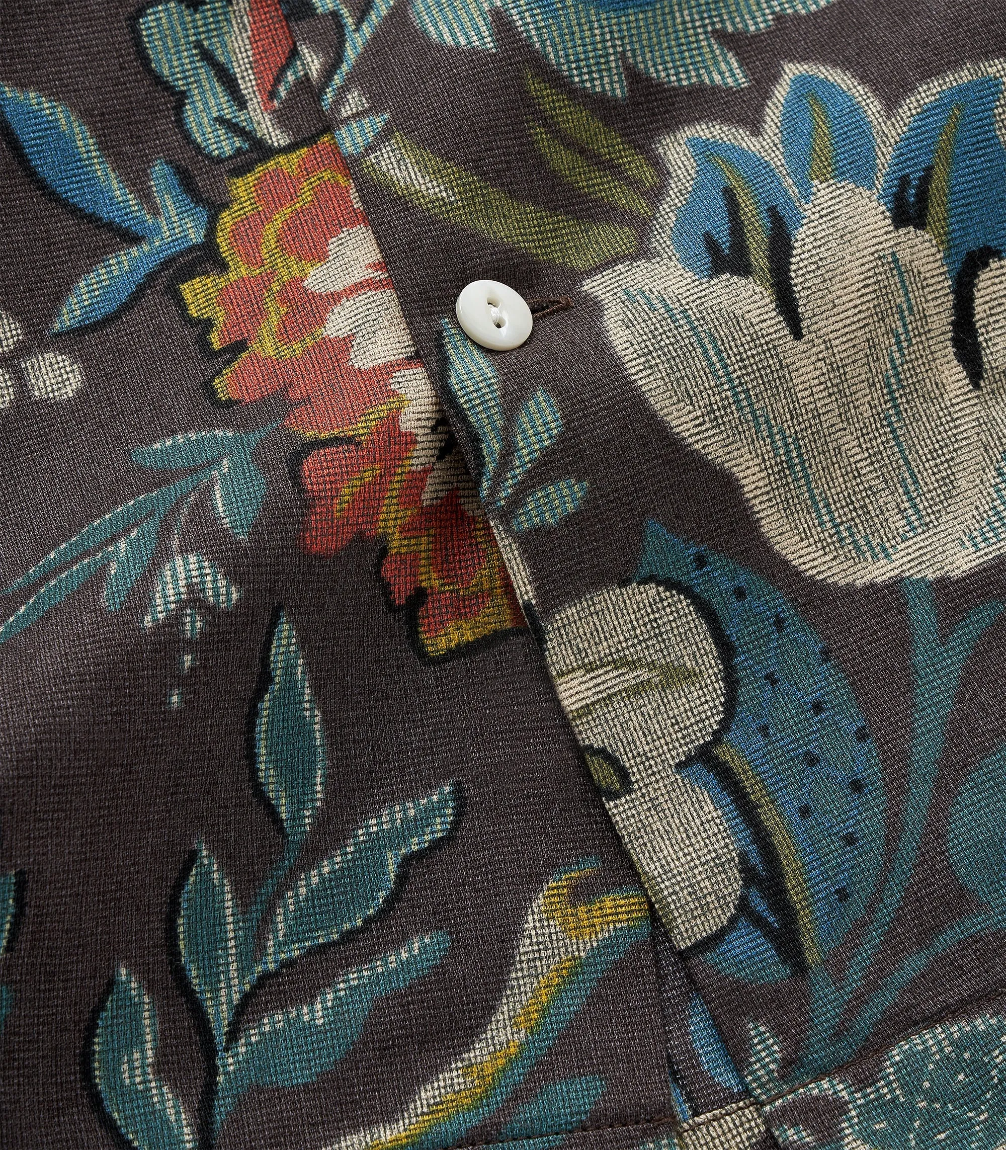 Botanical Panama Shirt | Brown | Knickerbocker