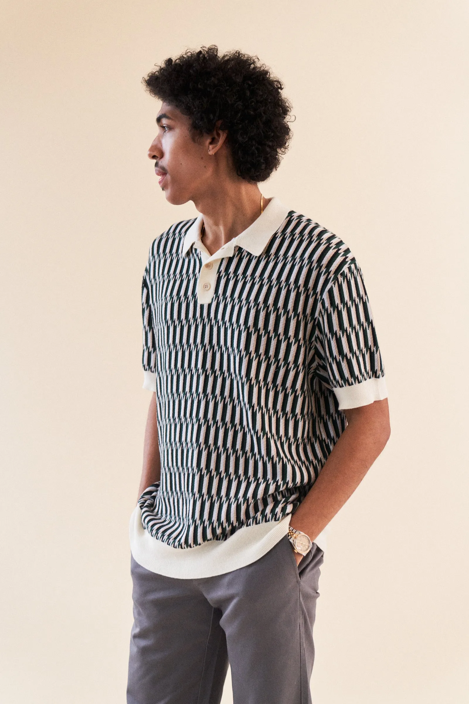 bound 'Erice' Knit Polo