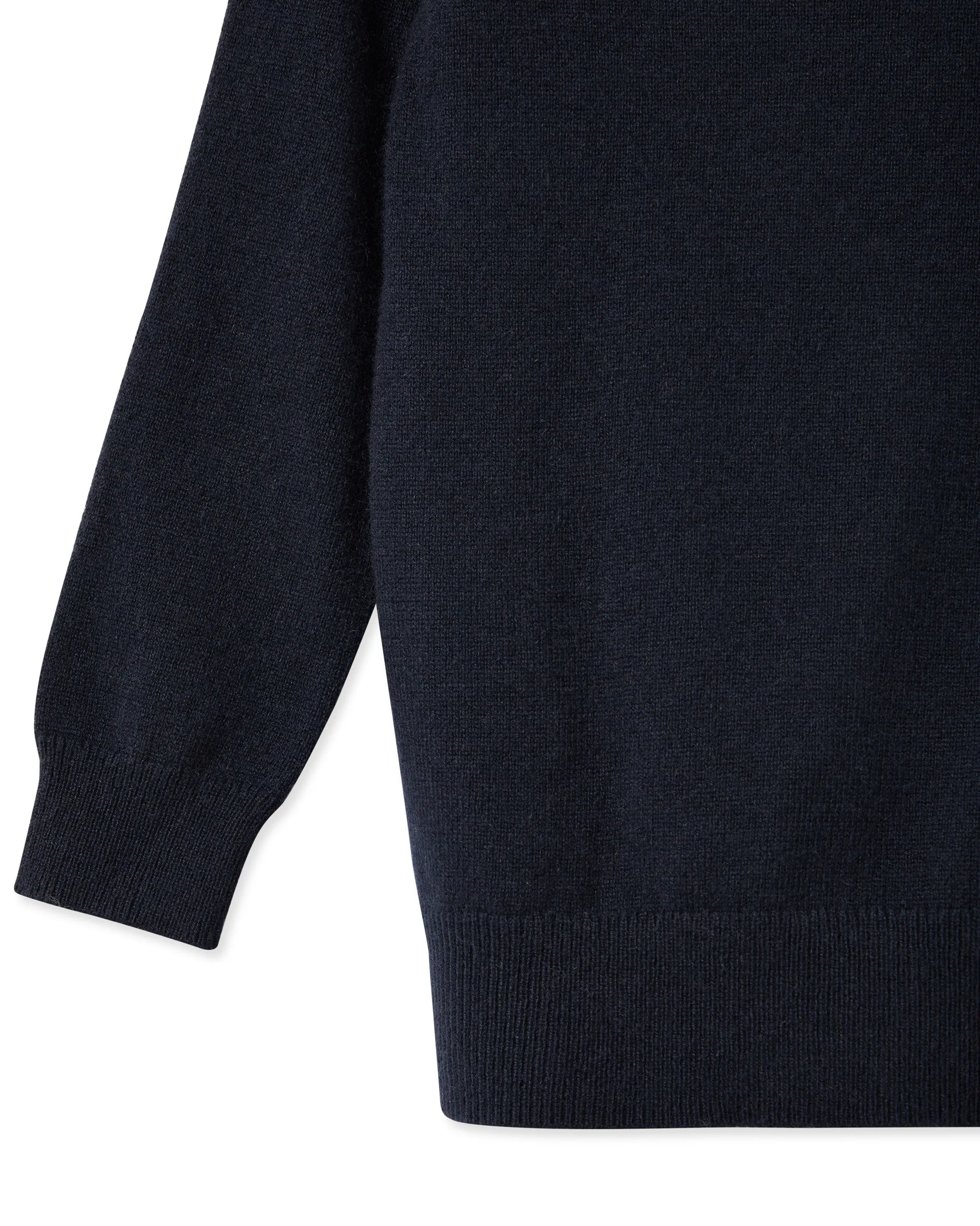 Boys Round Neck Cashmere Sweater Navy Blue