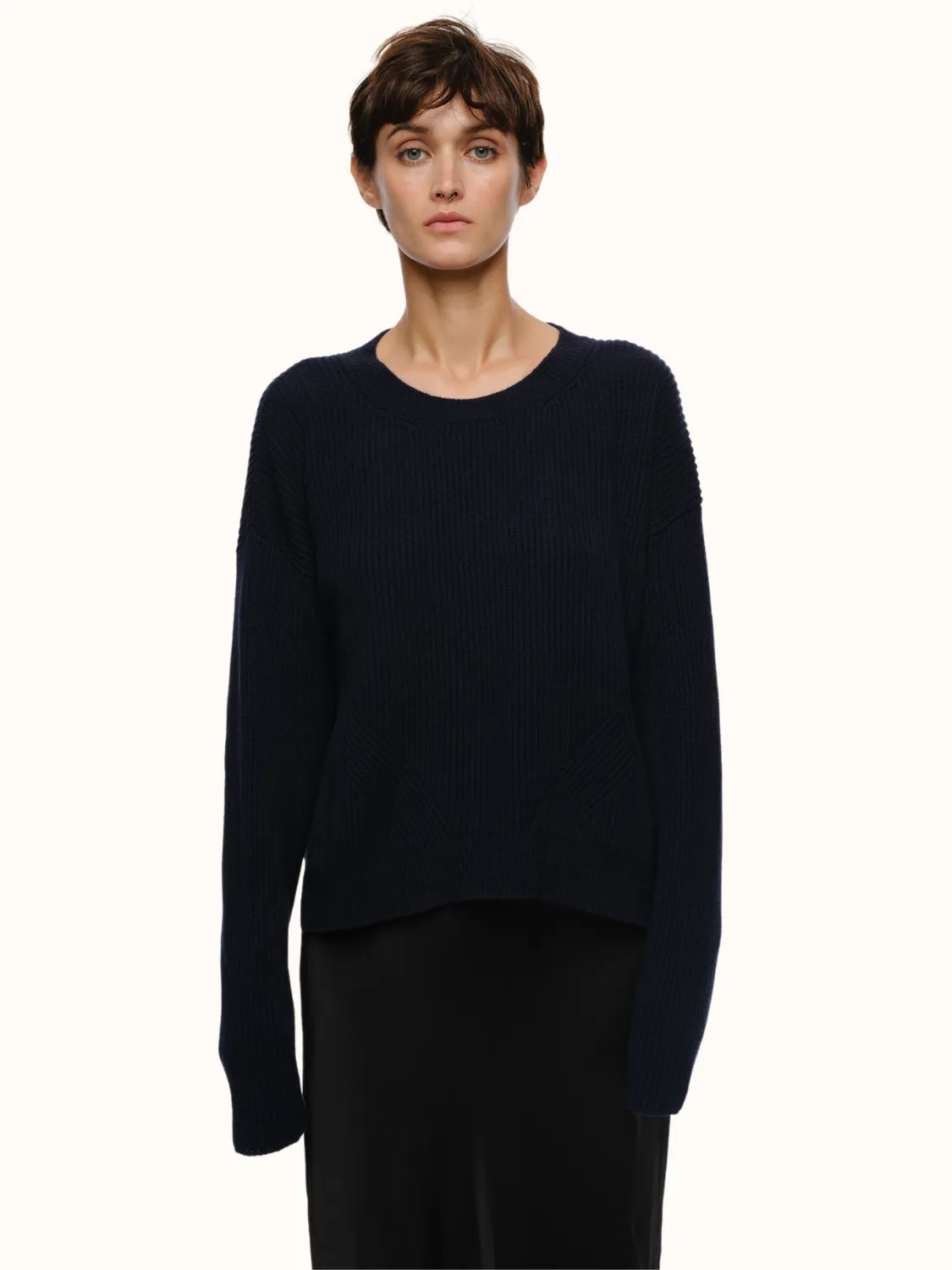 Brina Crewneck in Organic Cotton & Recycled Cashmere