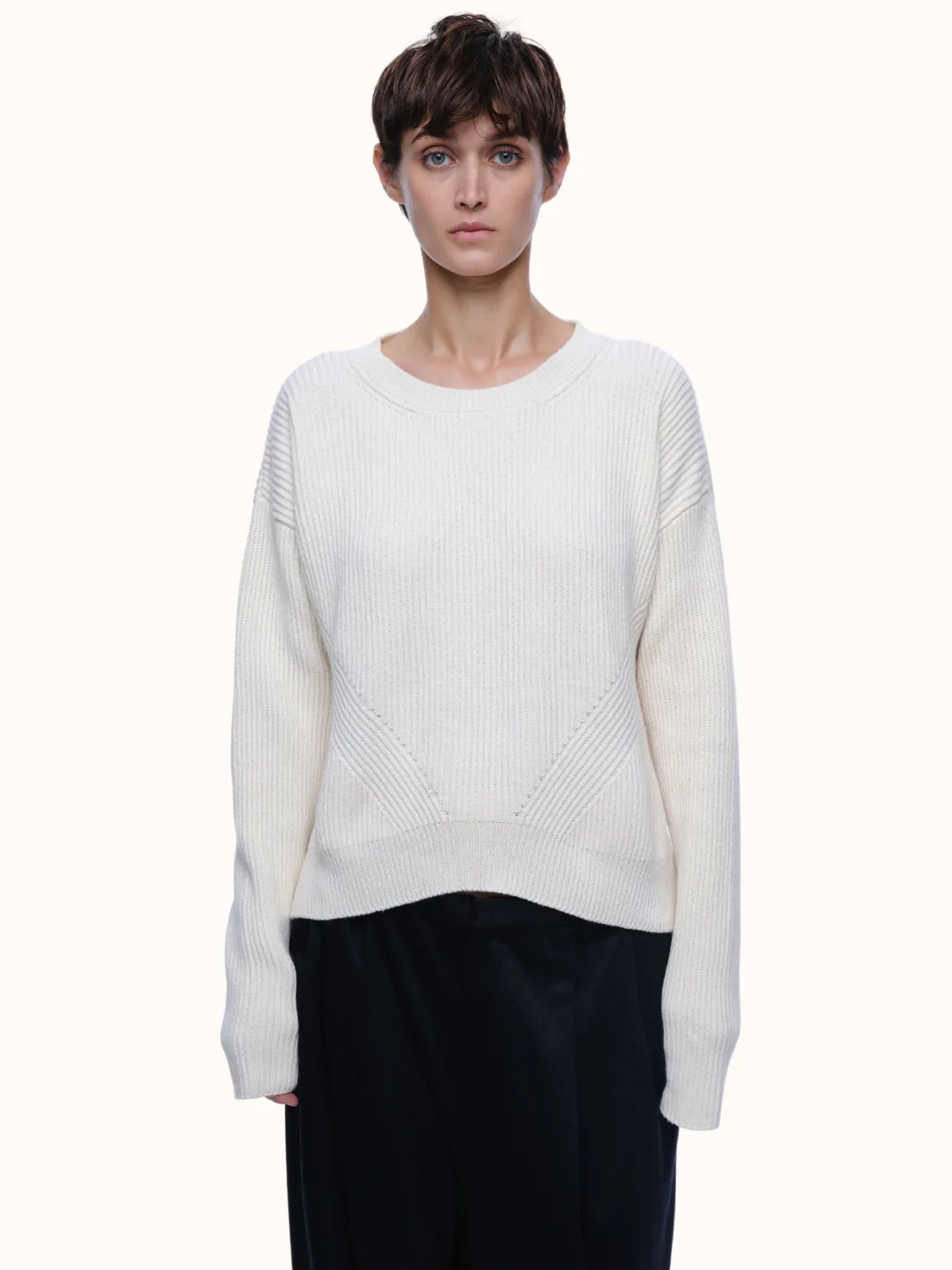 Brina Crewneck in Organic Cotton & Recycled Cashmere