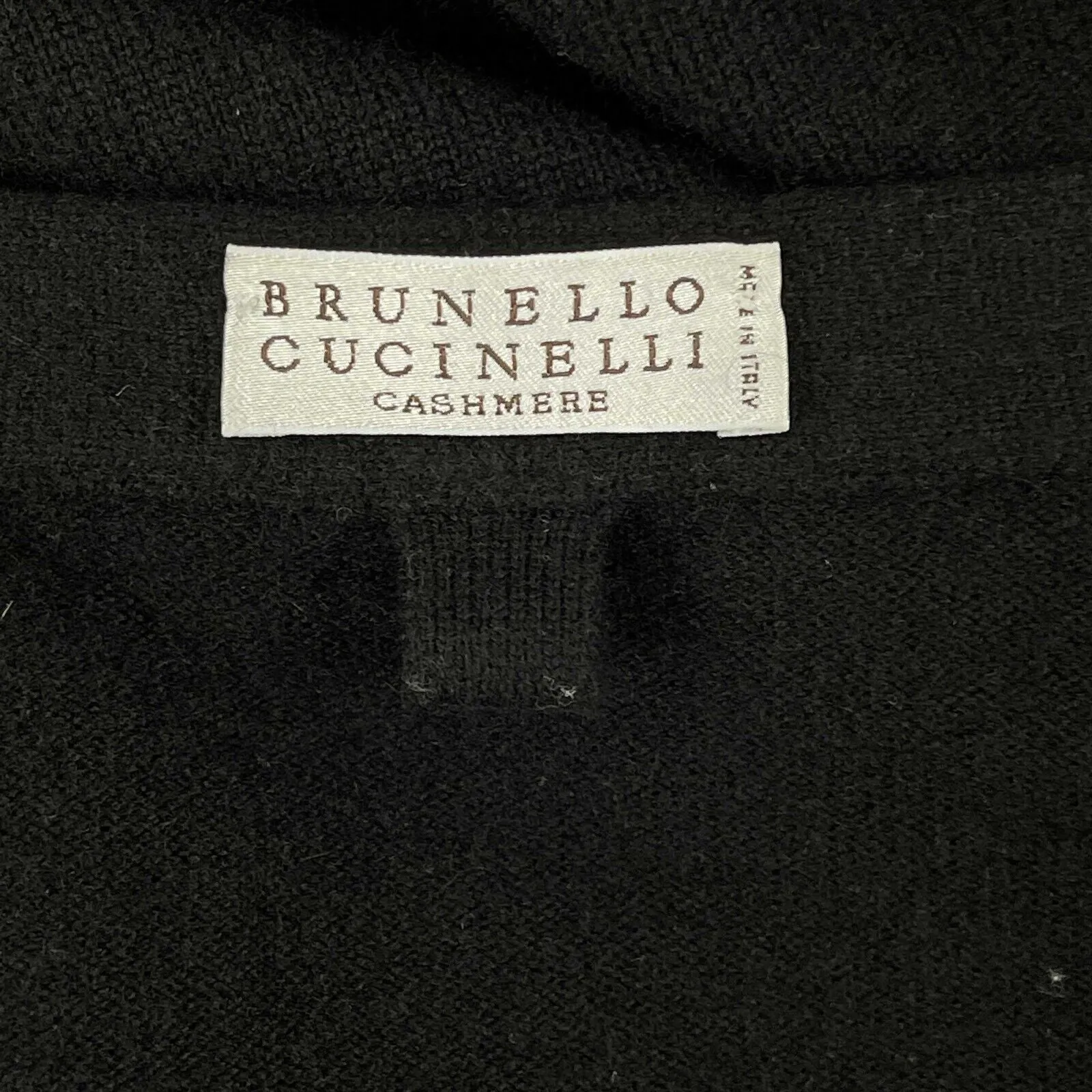 Brunello Cucinelli - Monili Belted Cardigan Black Sweater - Size S Small