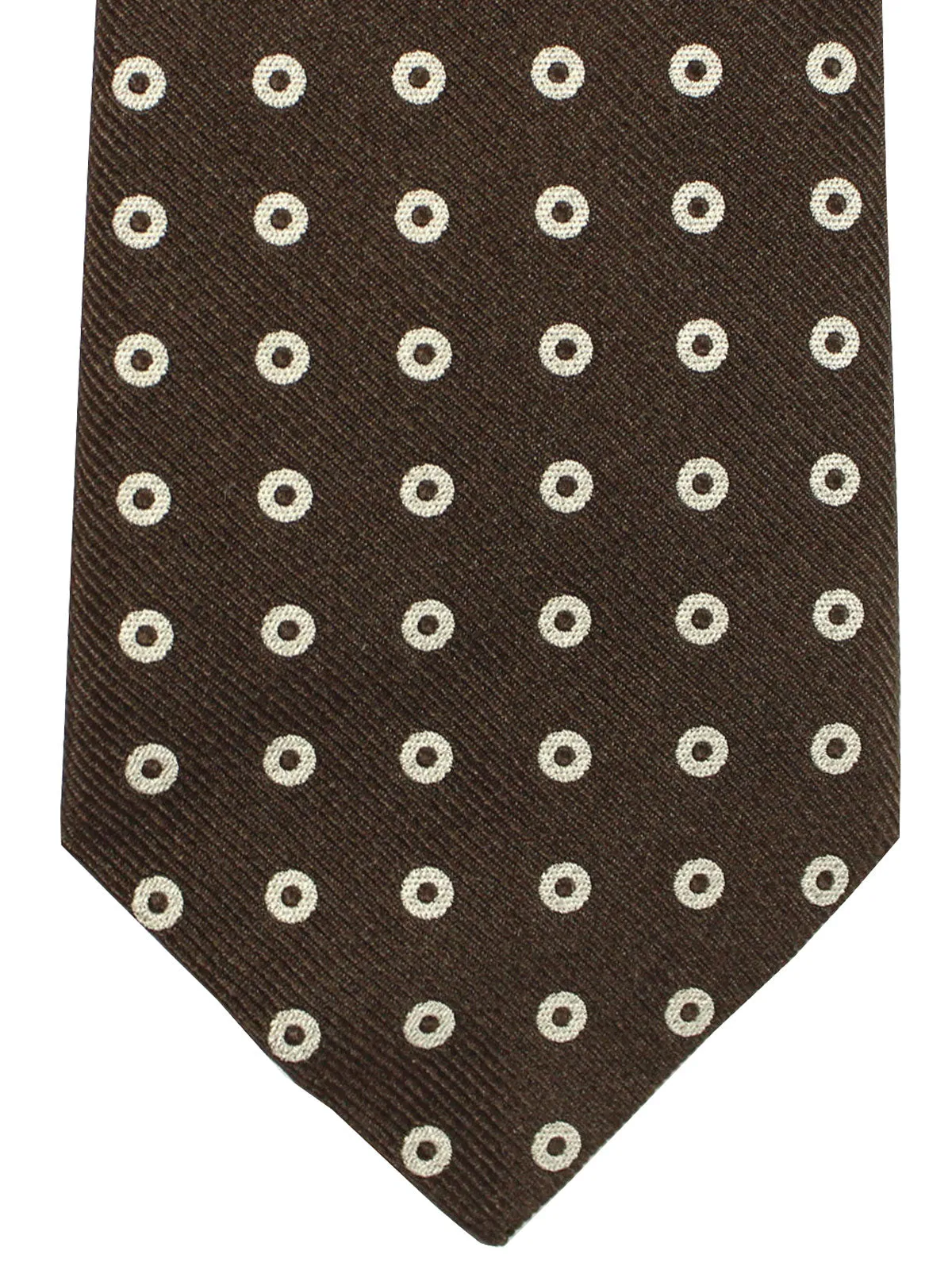 Brunello Cucinelli Tie Brown Circles SALE