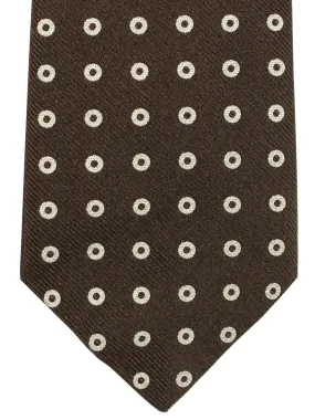 Brunello Cucinelli Tie Brown Circles SALE