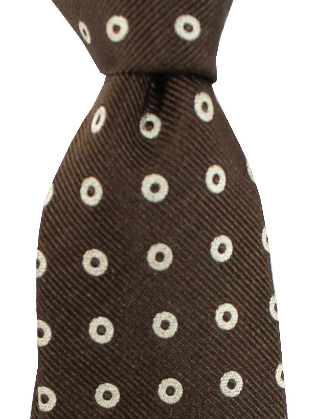 Brunello Cucinelli Tie Brown Circles SALE