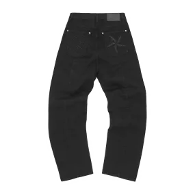 C-STAR STITCH-DOWN JEANS [TRIPLE BLACK]