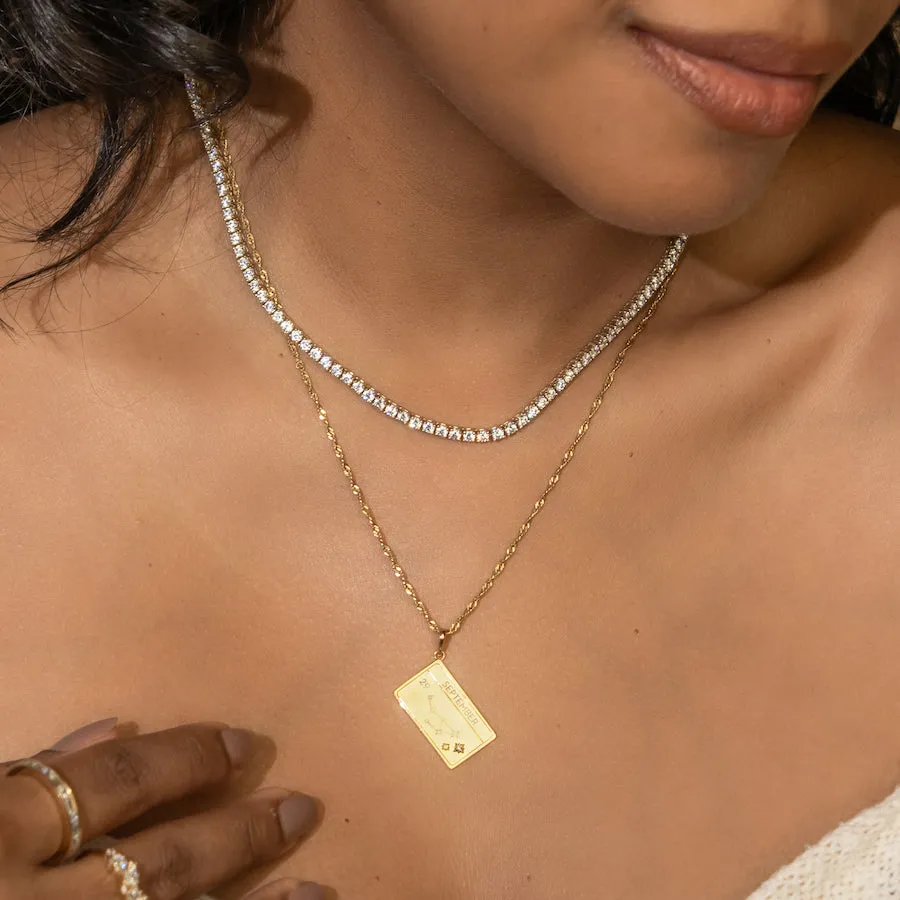 Calendar 14K Gold Vermeil Pendant