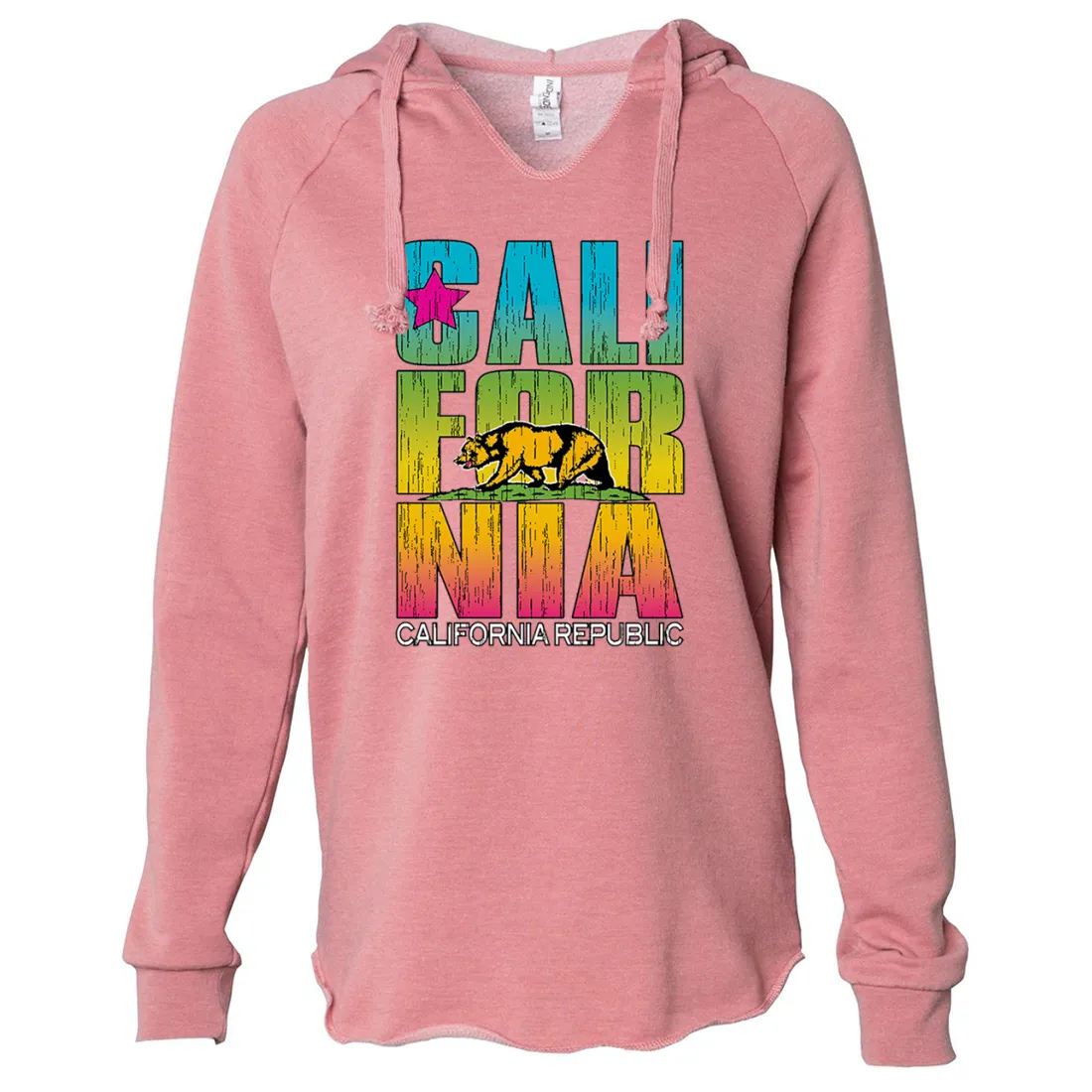 California Republic Neon Retro Bold Women's Soft Hooded Pullover