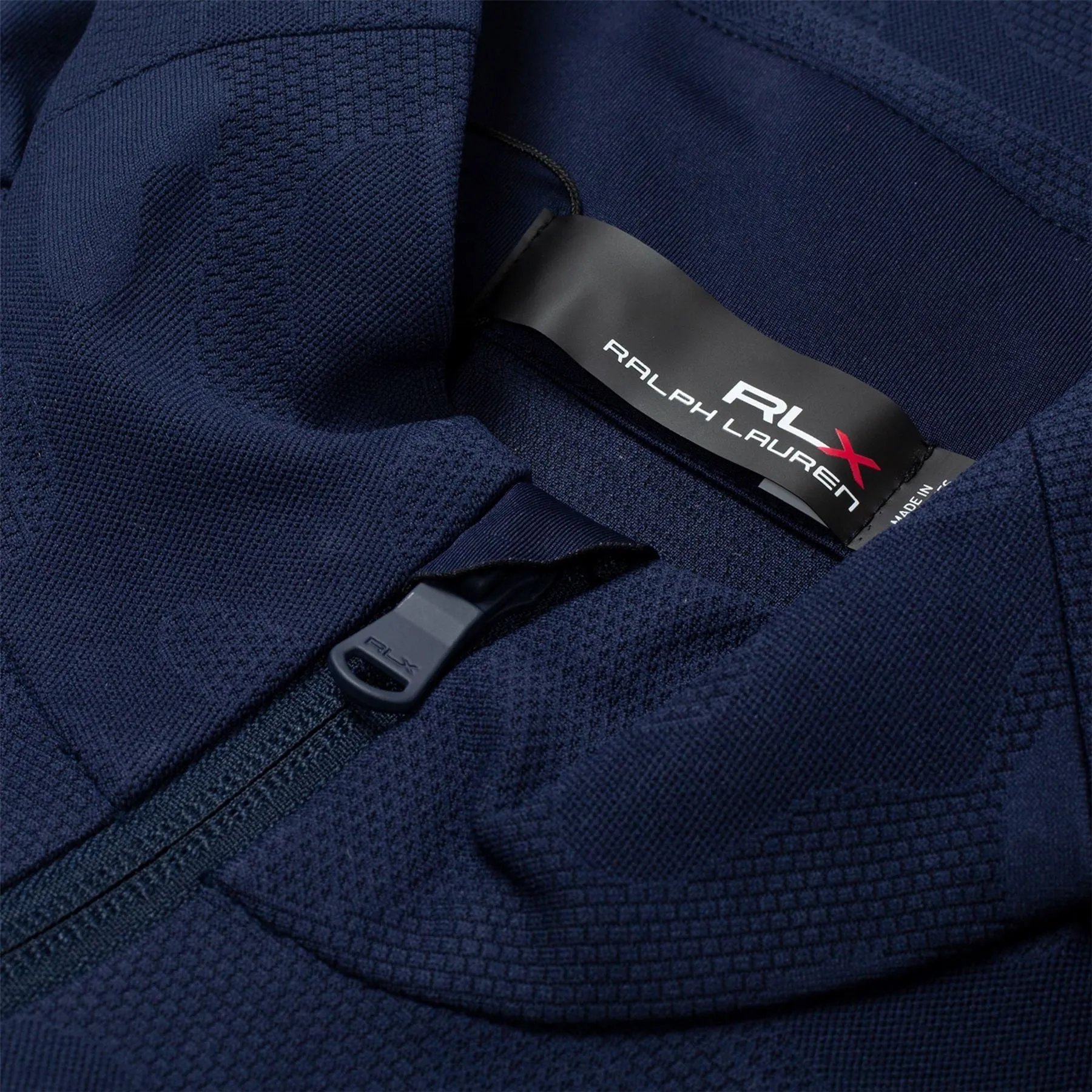 Camo Jacquard HZ Mockneck French Navy - SS23