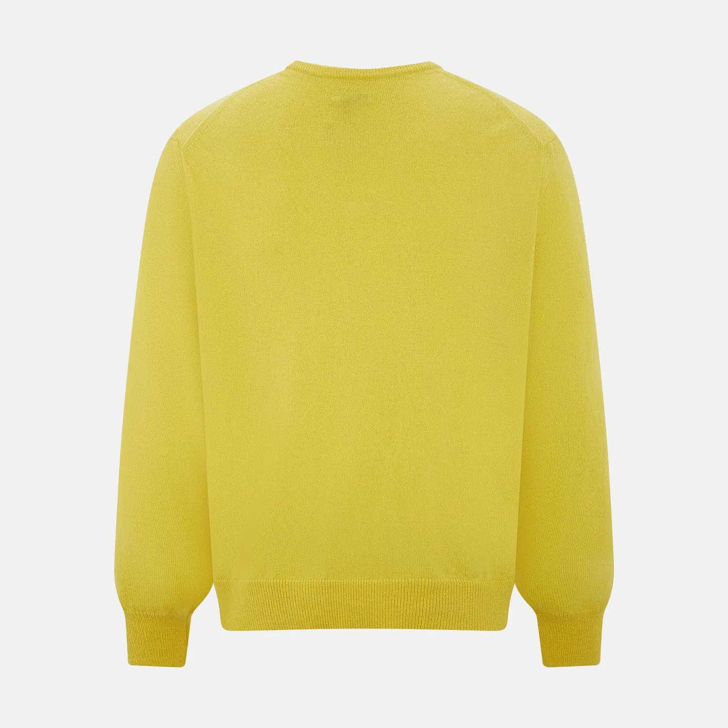 Canary Yellow Cashmere V-neck Jumper