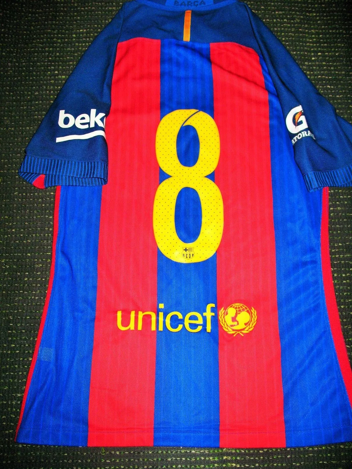 Carles Alena Barcelona 2016 MATCH WORN Jersey Shirt Camiseta M