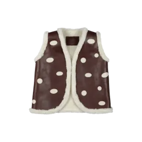 Caro Gilet | Toadstool | Burgundy Classic Leather